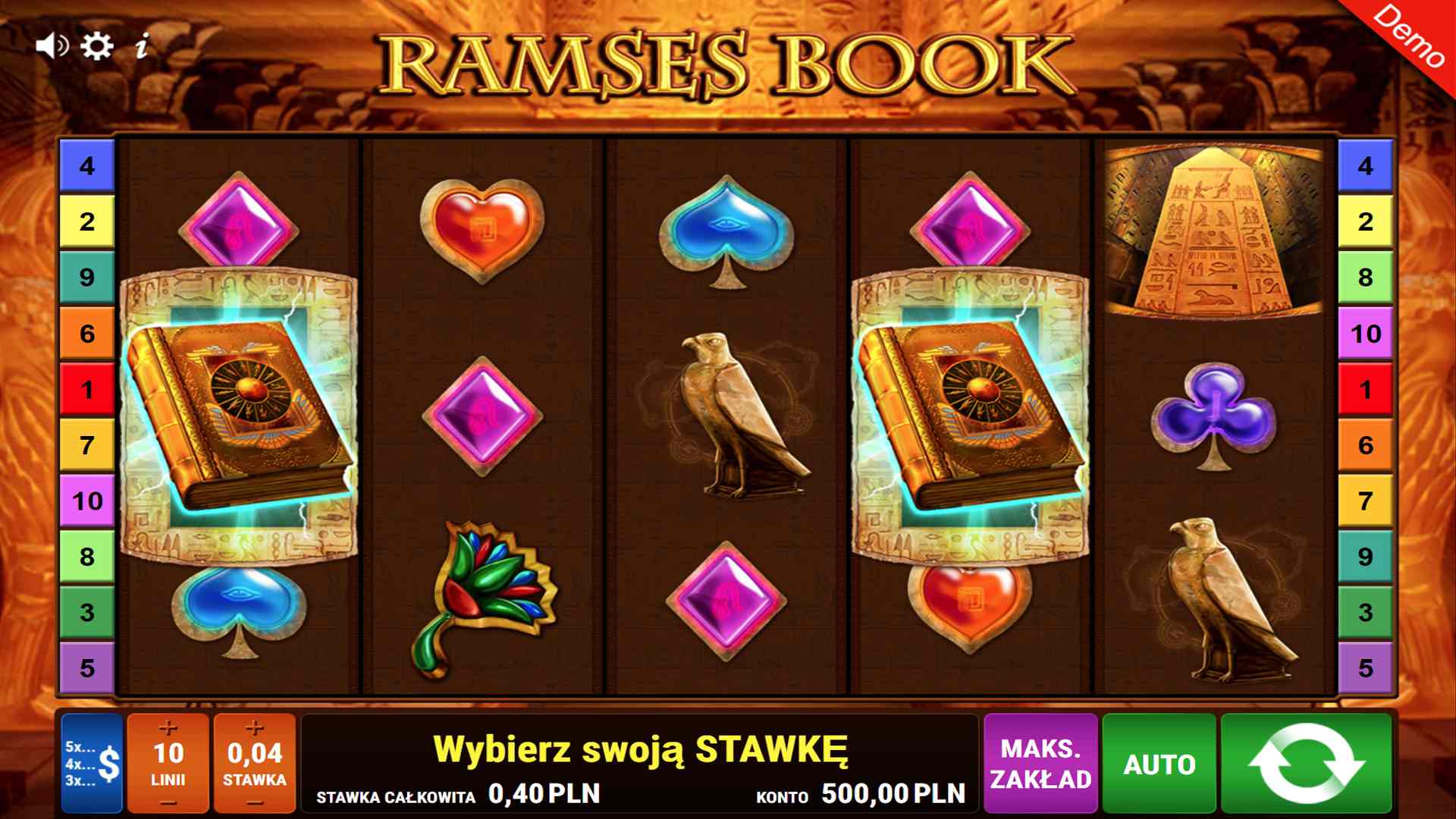 Graj w Ramses Book w CasinoEuro Polska